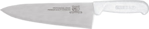 Omcan - 8" White Handle Greban Medium Blade Cook Knife, Pack of 10 - 12025