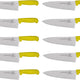 Omcan - 8" Yellow Handle Greban Medium Blade Cook Knife, Pack of 10 - 12016