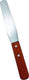 Omcan - 8” x 1.25” Stainless Steel Bakery Spatula with Wood Handle, Pack of 50 - 80002