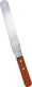 Omcan - 8.5” x 1.5” Offset Spatula with Stainless Steel Blade & Wood Handle, Pack of 50 - 80145