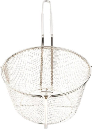 Omcan - 8.5" x 4.25" #4 Mesh Round Wire Fry Basket (216 x 108 mm), Pack of 15 - 80383