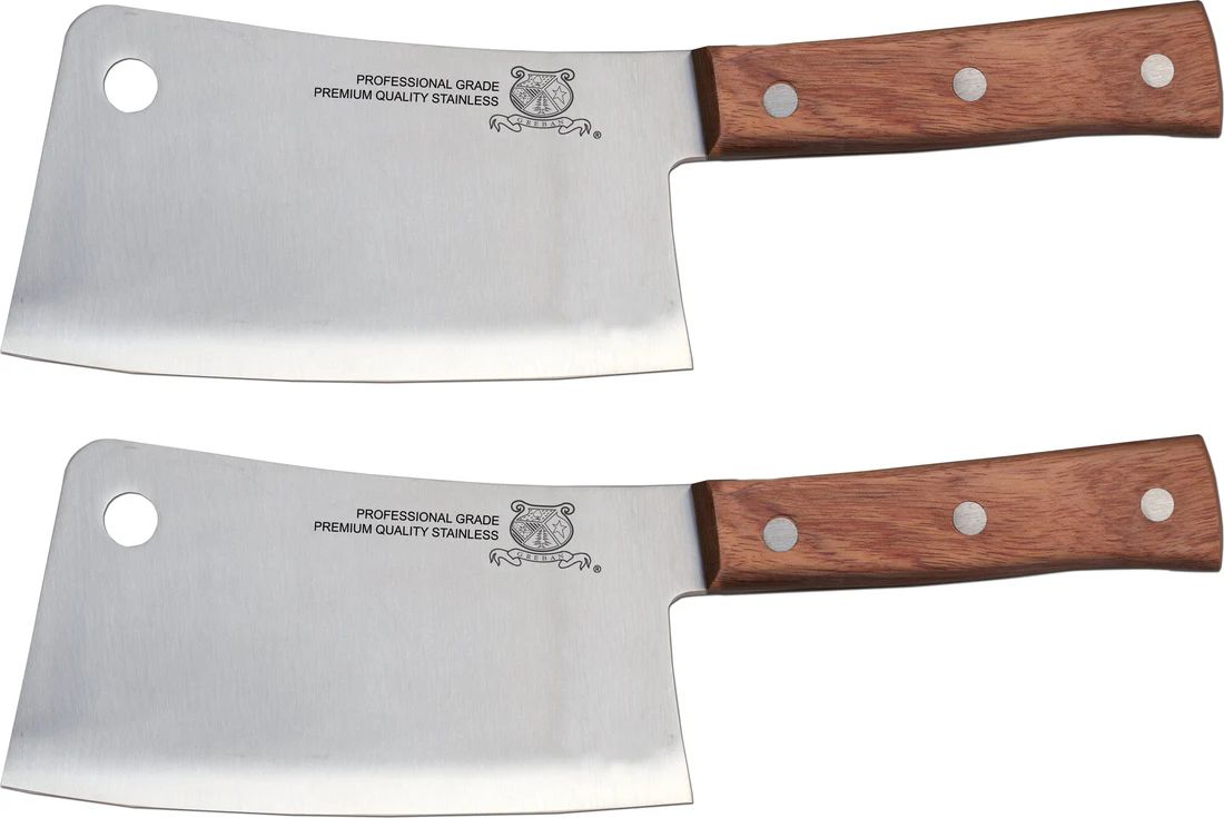 Omcan - 9" Cleaver with Wood Handle, Pack of 2 - 10561