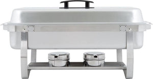 Omcan - 9 QT Stainless Steel Chafing Dish with Foldable Legs (8.5 L), Pack of 4 - 31354