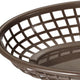 Omcan - 9" x 5" Brown Premium Plastic Oval Basket, Pack of 300 - 80358