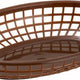 Omcan - 9" x 5" Brown Premium Plastic Oval Basket, Pack of 300 - 80358