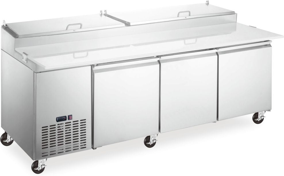 Omcan - 92" Stainless Steel Refrigerated Prep Table With Triple Door - 50044