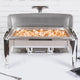 Omcan - 9.5 QT Stainless Steel Roll Top Chafer (9.0 L) - 41821