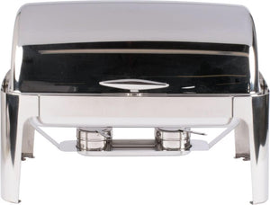 Omcan - 9.5 QT Stainless Steel Roll Top Chafer (9.0 L) - 41821