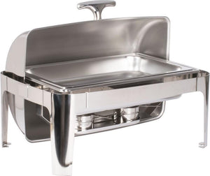 Omcan - 9.5 QT Stainless Steel Roll Top Chafer (9.0 L) - 41821