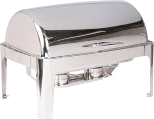 Omcan - 9.5 QT Stainless Steel Roll Top Chafer (9.0 L) - 41821