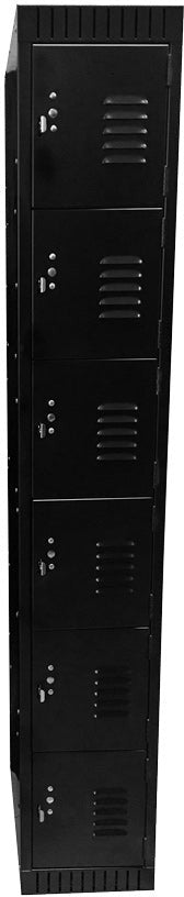 Omcan - Black Cabinet 6 Tier, 1 Bank Steel Locker - 43403