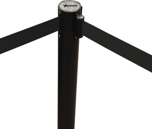 Omcan - Black Steel Crowd Control Stand, Pack of 2 - 30439