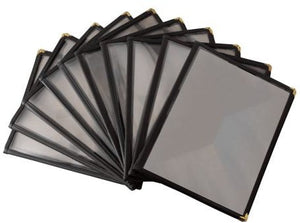 Omcan - Black Three Page Menu Holder, Pack of 50 - 39802