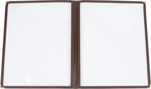 Omcan - Brown Double Fold Menu Holder, Pack of 50 - 39797