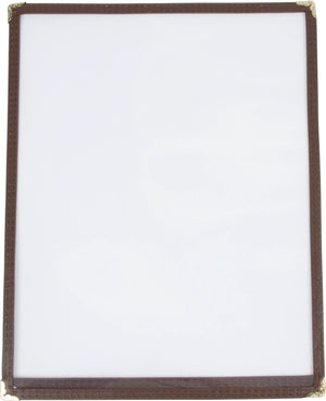 Omcan - Brown Three Page Menu Holder, Pack of 50 - 39805