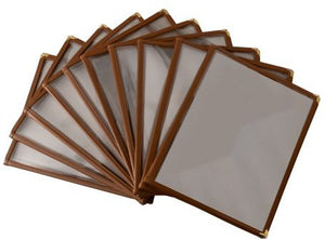 Omcan - Brown Three Page Menu Holder, Pack of 50 - 39805