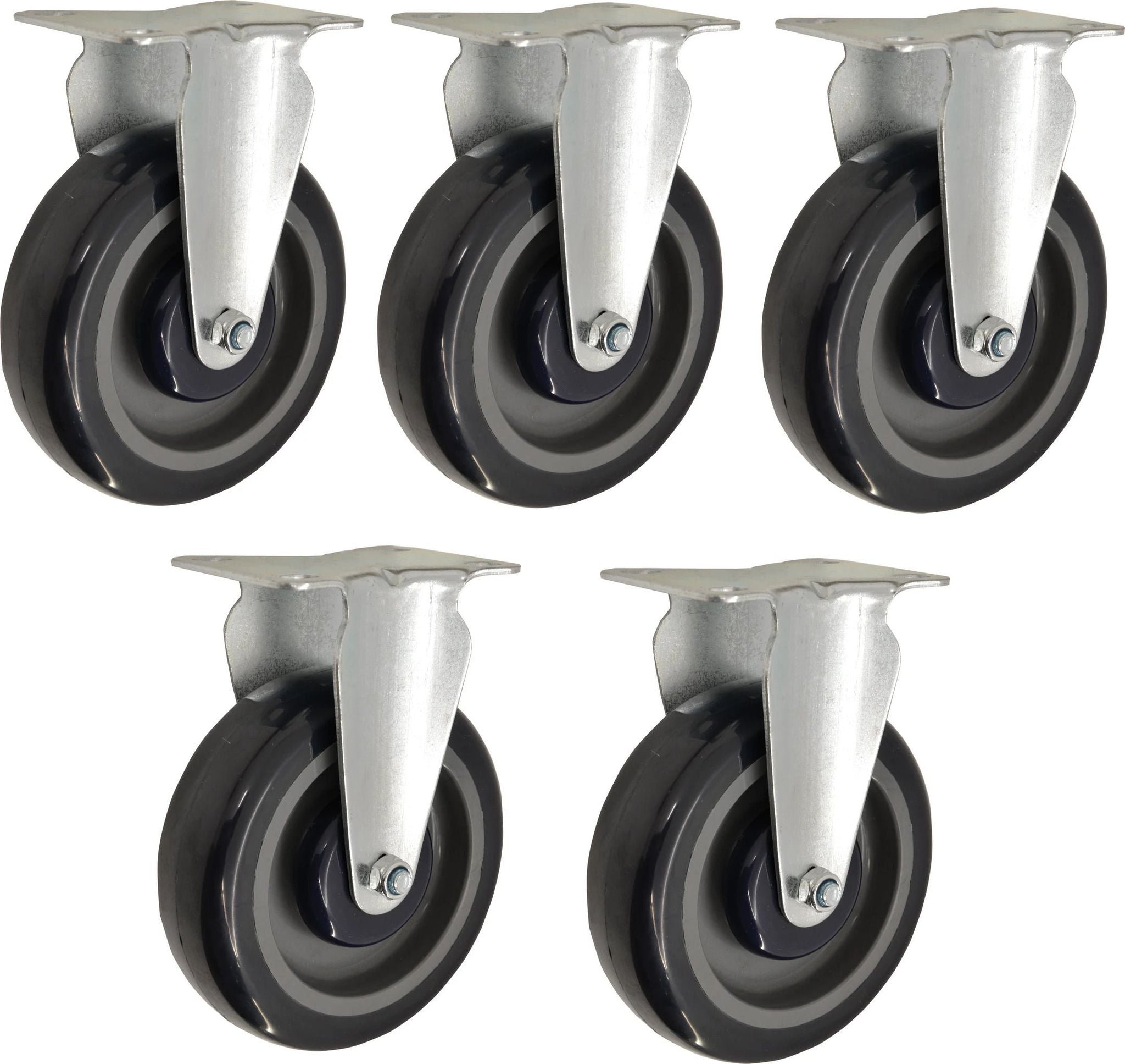 Omcan - Caster For Solid Top Stock Carts, Pack of 5 - 43568