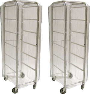 Omcan - Clear 28” x 24” x 62” Nylon Rack Cover, Pack of 2 - 18633