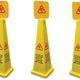 Omcan - English/French Four-Sided Caution Cone, Pack of 5 - 24417