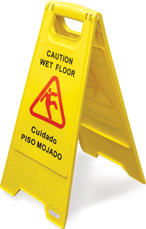 Omcan - English/Spanish A-Shape Caution Sign, Pack of 20 - 24414