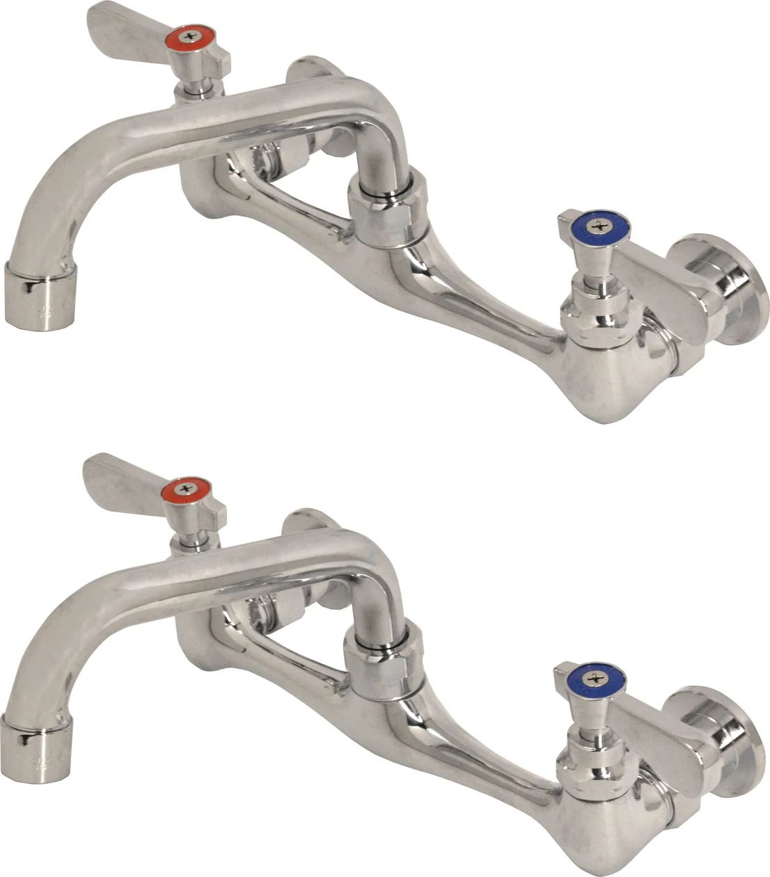 Omcan - Faucet with 10" Spout - Swing Nozzle & 8" Centres, Pack of 2 - 39256