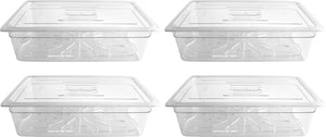 Omcan - Full Size 8" Deep Clear Food Pan, Pack of 4 - 80061