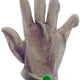 Omcan - Large Five Finger Stainless Steel Mesh Glove with Green Silicone Strap, Pack of 2 - 44353