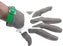 Omcan - Large Five Finger Stainless Steel Mesh Glove with Green Silicone Strap, Pack of 2 - 44353