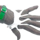 Omcan - Large Five Finger Stainless Steel Mesh Glove with Green Silicone Strap, Pack of 2 - 44353