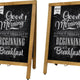 Omcan - Mahogany-Colour A Frame Sidewalk Menu Chalkboard, Pack of 2 - 31396