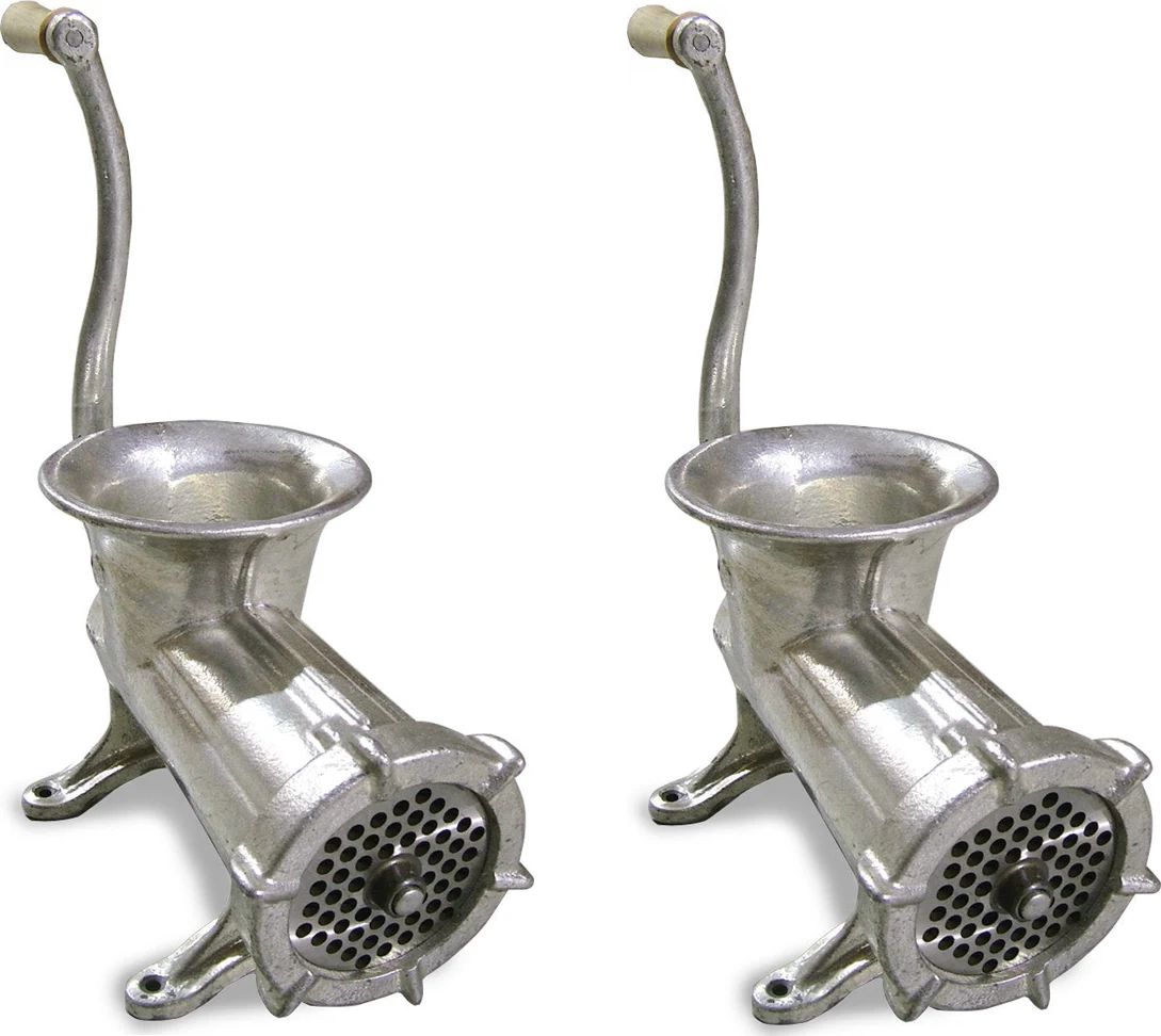 Omcan - No. #32 Cast Iron Light-Duty Manual Meat Mincer, Pack of 2 - 11014