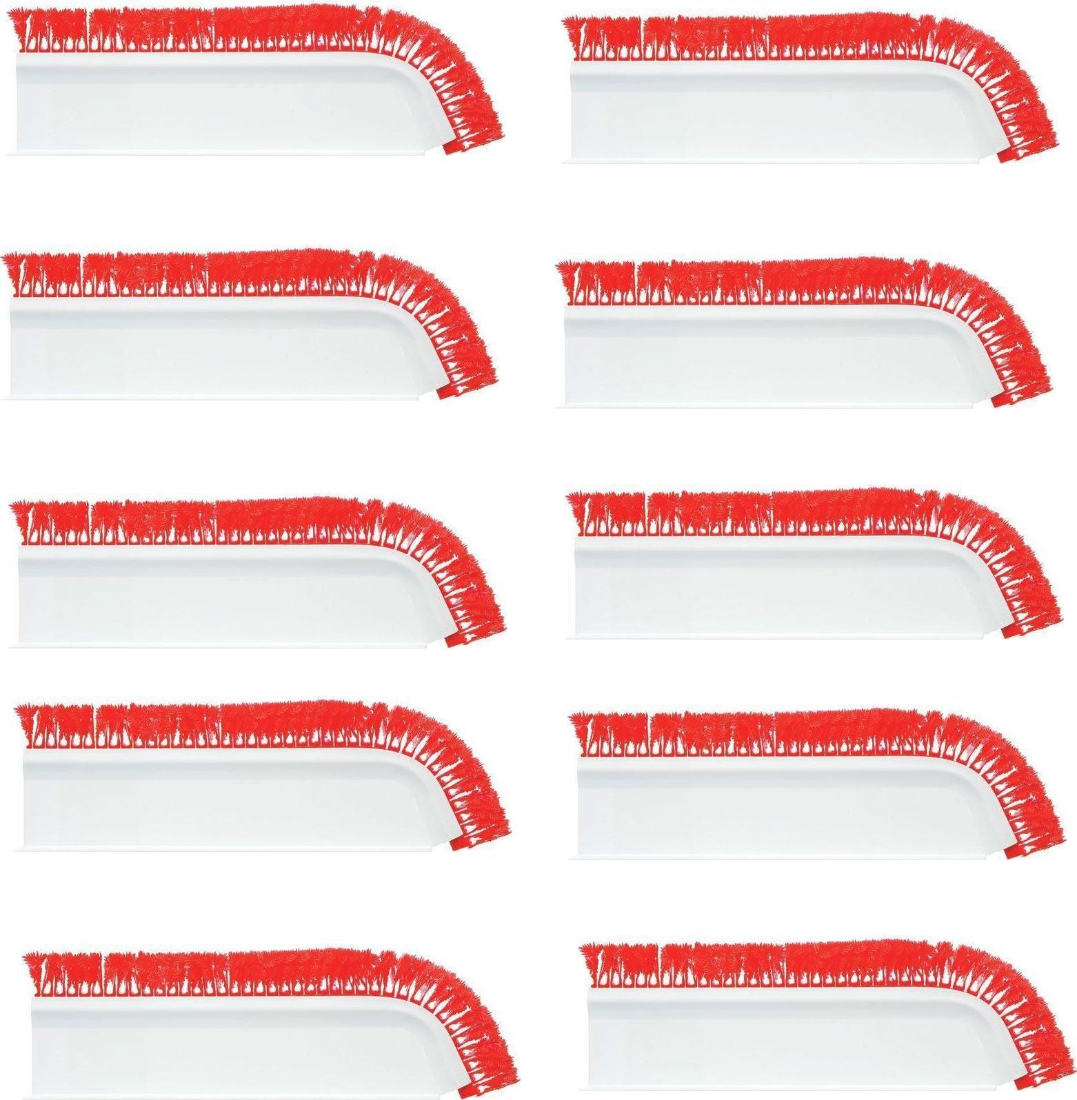 Omcan - Red Curved 1" x 30" Divider with 2" Parsley, Pack of 10 - 10807