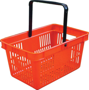 Omcan - Red Plastic Shopping Basket, Pack of 10- 21183