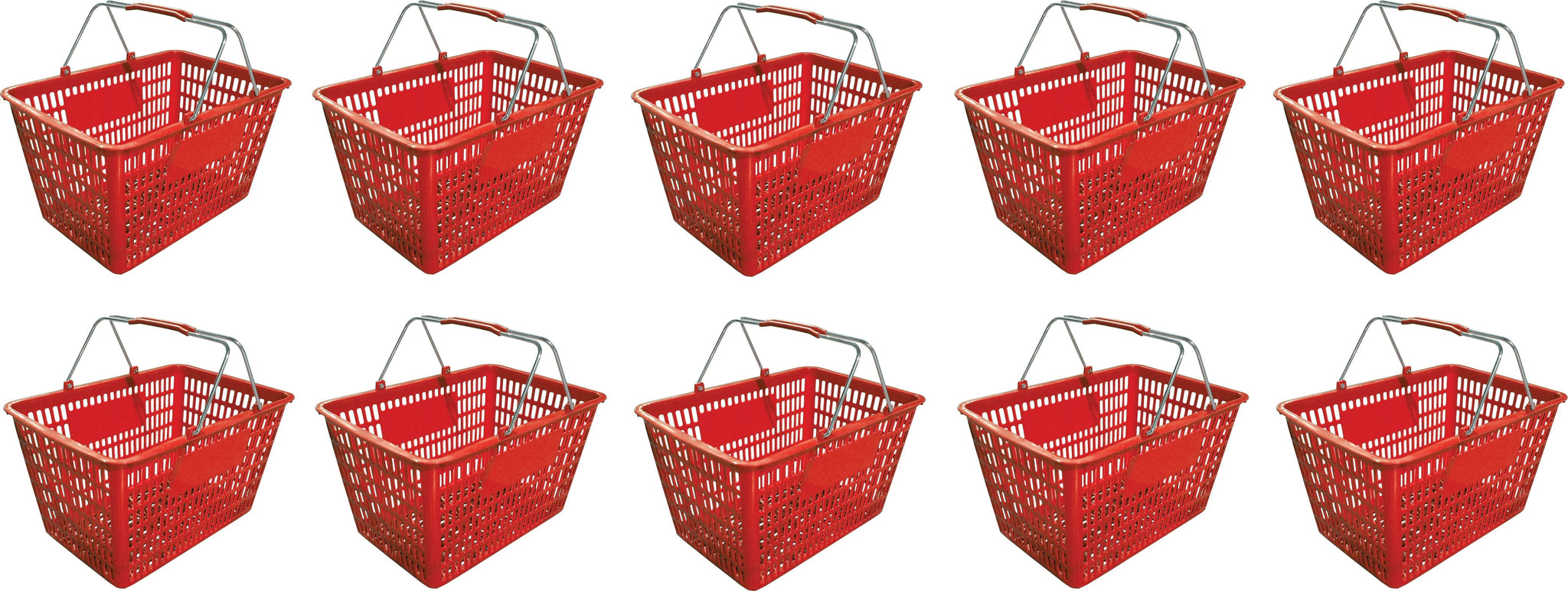 Omcan - Red Shopping Basket, Pack of 10- 13025