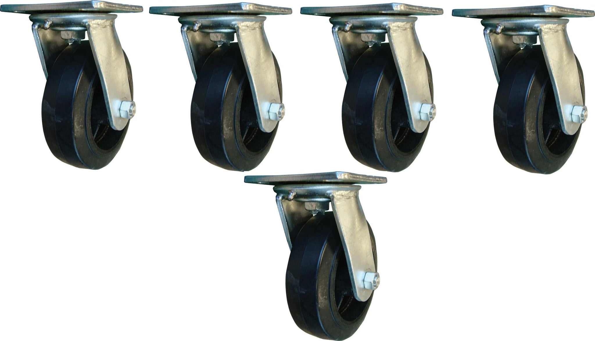 Omcan - Rotating Heavy Duty Industrial Platform Cart Caster, Pack of 5 - 13115