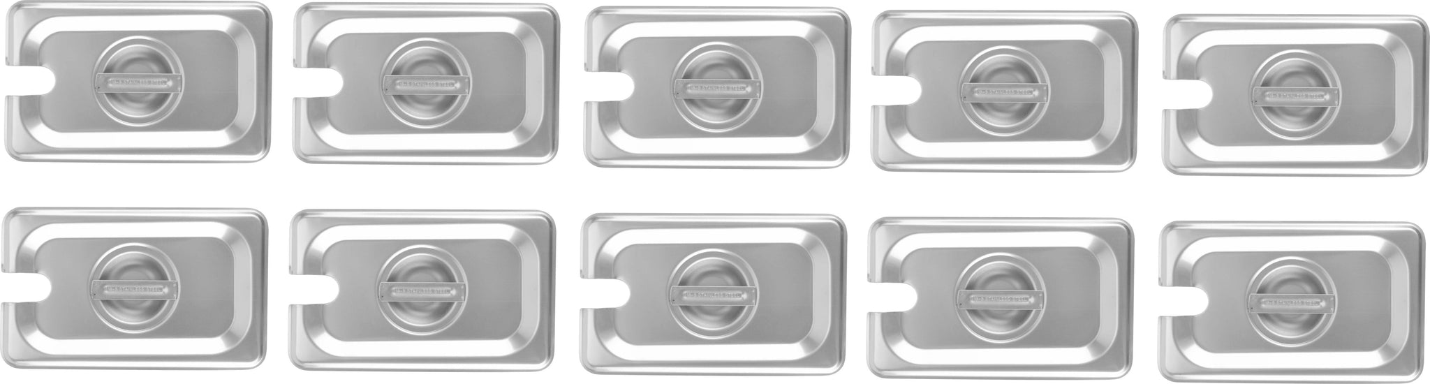 Omcan - Slotted Full Size Stainless Steel Steam Table Pan Cover, Pack of 10- 80261