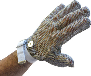 Omcan - Small Mesh Gloves with White Strap, Pack of 2 - 13558