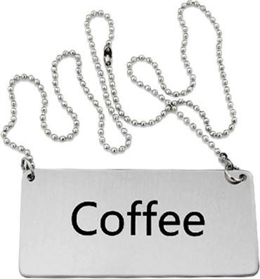 Omcan - Stainless Steel Chain 'Coffee' Sign, Pack of 100 - 80134