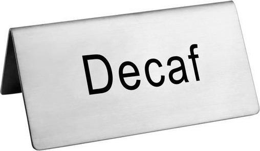 Omcan - Stainless Steel Free-Standing 'Decaf' Sign, Pack of 100 - 80138