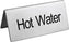 Omcan - Stainless Steel Free-Standing 'Hot Water' Sign, Pack of 100 - 80140