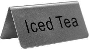 Omcan - Stainless Steel Free-Standing 'Iced Tea' Sign, Pack of 100 - 80141