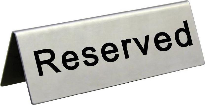 Omcan - Stainless Steel Reserved Sign, Pack of 50 - 80013