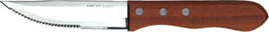 Omcan - Steak Knife with Pointed Tip & Wood Handle, 6 Knives/Box, Pack of 3 Boxes - 12791