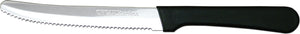 Omcan - Steak Knife with Rounded Tip & Black Handle, Pack of 10 - 11548