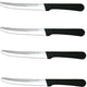 Omcan - Steak Knife with Rounded Tip & Black Handle, Pack of 10 - 11548