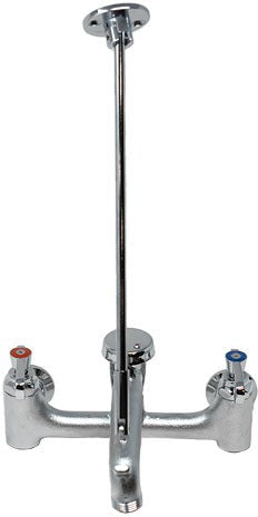 Omcan - Wall Mounted Sink Faucet with 6.5" Swing Spout and 8" Centers for Mop Sink - 47502