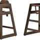 Omcan - Walnut Wood Commercial High Chair, Pack of 2 - 80611