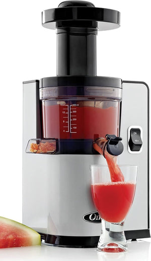 Omega - 150 Watts Silver Vertical Square Low-Speed Masticating Juicer - VSJ843QS