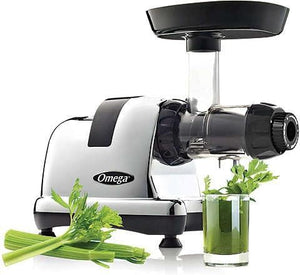 Omega - 200 Watts Cold Press Juicer Machine, Vegetable and Fruit Juice Extractor and Nutrition System, 5th Genration - J8006HDC