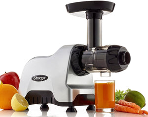 Omega - 200 Watts Compact Horizontal Nutrition System Cold Press Masticating Juicer, 7th Generation - CNC80S